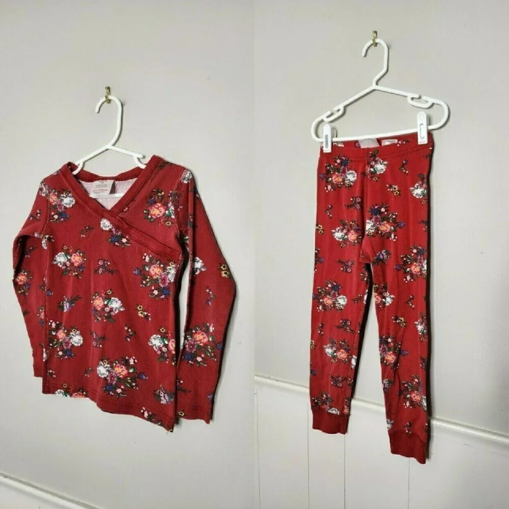 HANNA ANDERSSON Red Floral Pajamas